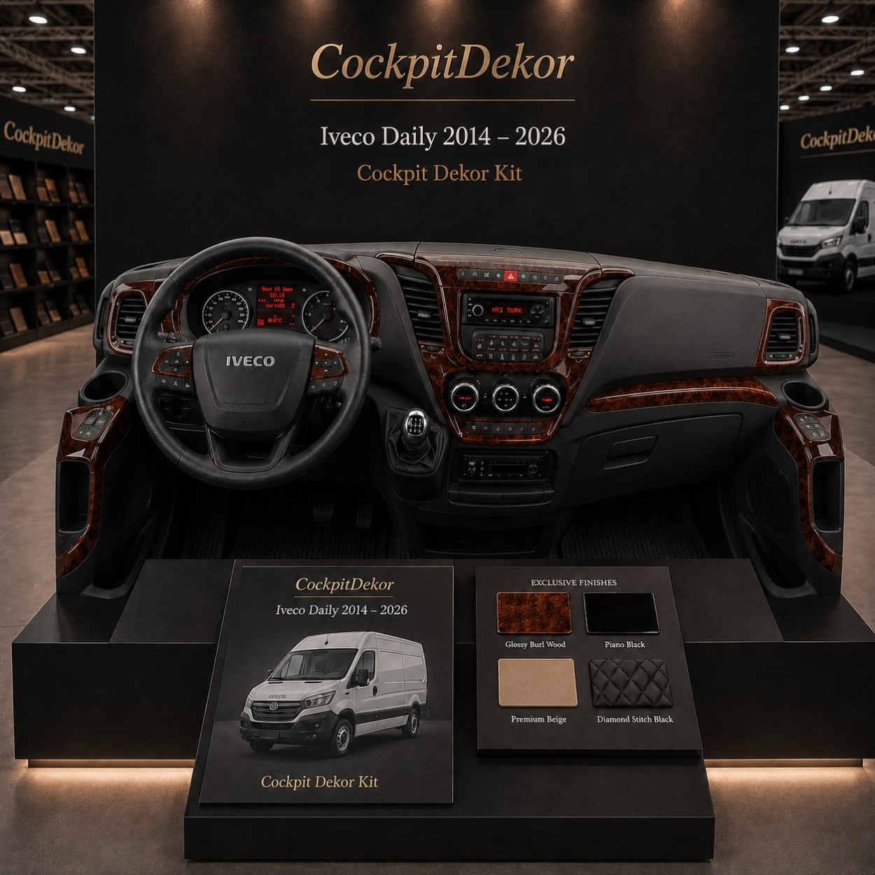 Kit decorativo per interni Iveco Daily, vista dei componenti