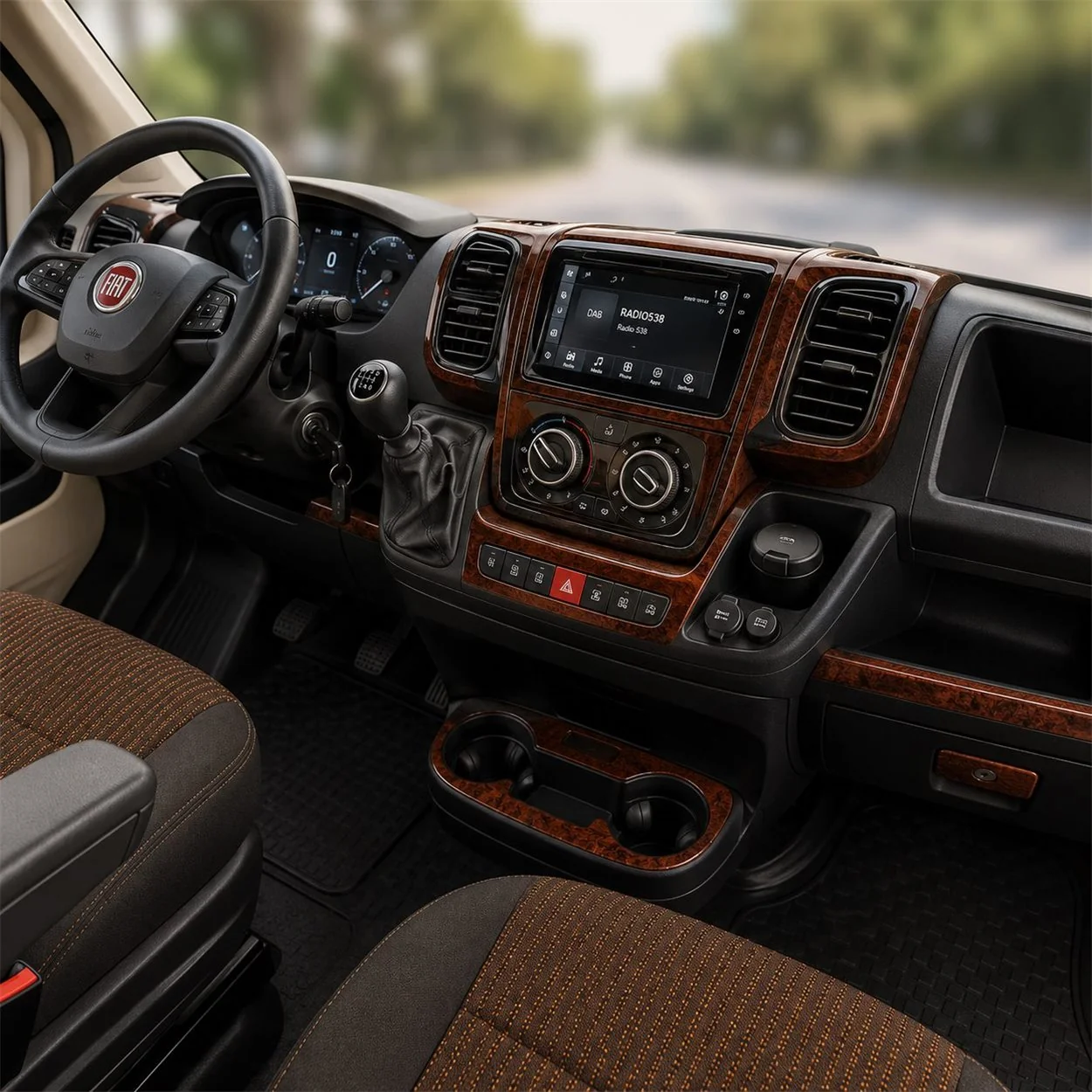 Kit decorativo per interni Fiat Ducato, vista dei componenti
