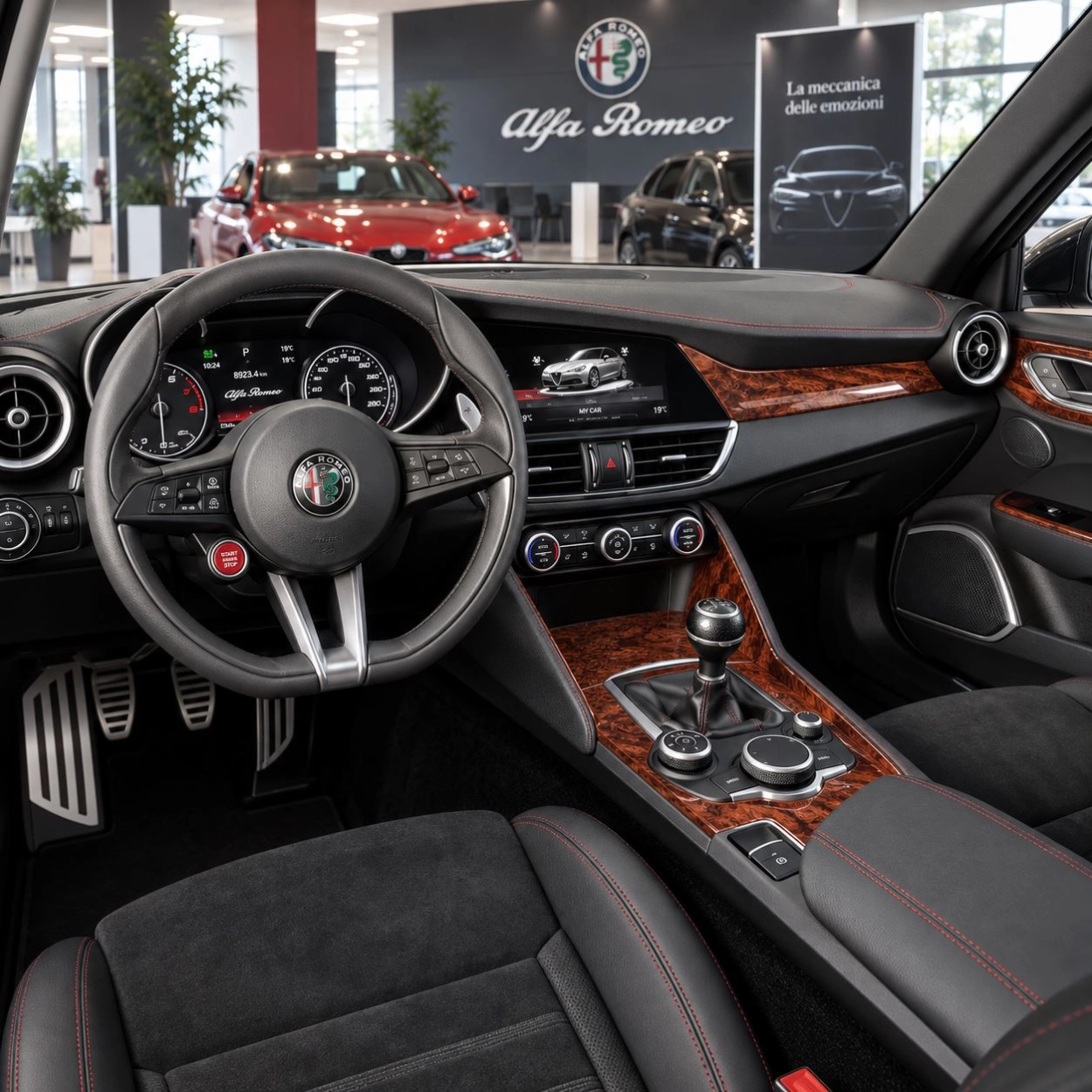 Kit decorativo per interni Alfa Romeo Giulia 952, vista dei componenti