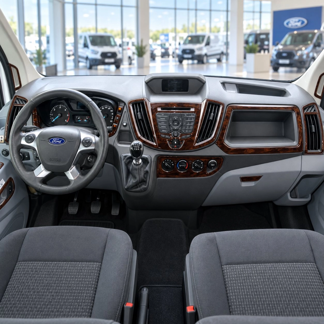 Kit decorativo per interni Ford Transit, vista dei componenti
